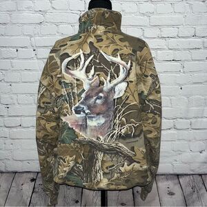 Vintage 90s Camo Trophy Buck Dixie Outfitters Sweatshirt Size Large